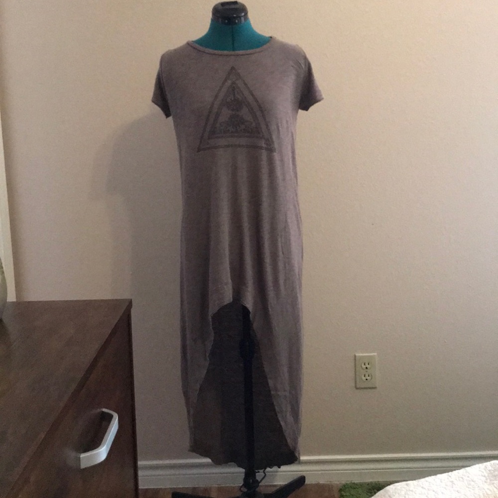 Truly Madly Deeply, brown hi-low tunic